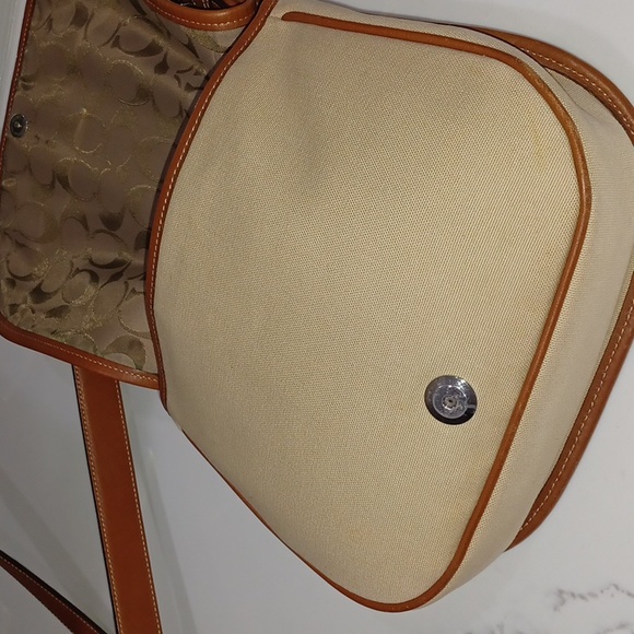 VINTAGE COACH VARSITY STRIPE CROSSBODY BAG - Picture 9 of 17